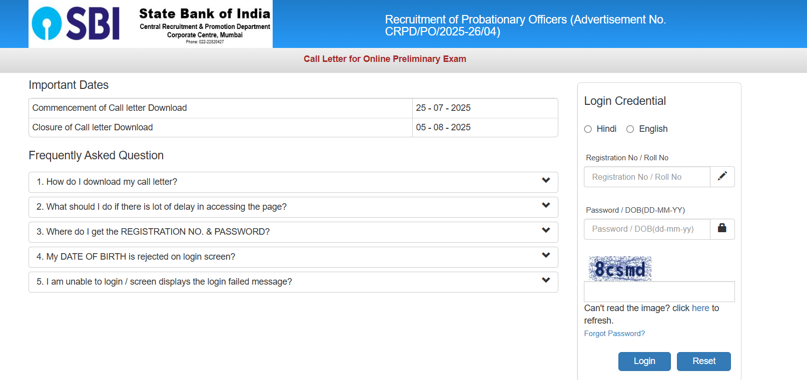 SBI PO Admit Card 2025 Out – Download Prelims Hall Ticket Now