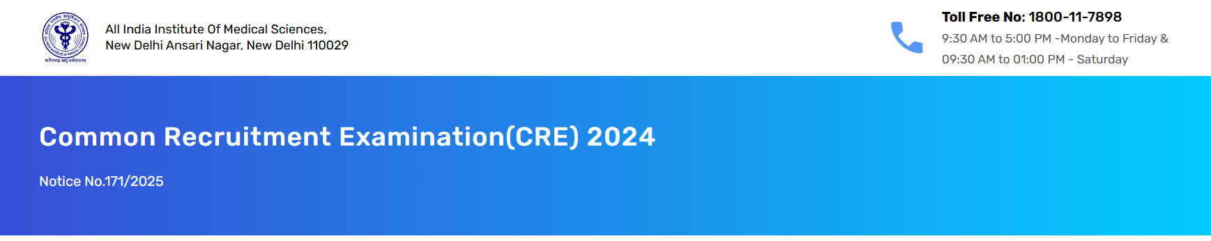 AIIMS CRE 2025 Non-Faculty Recruitment: Apply for 3,500+ Group B & C Posts Visit www.aiimsexams.ac.in