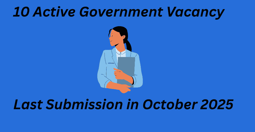 10 Active Gov’t Vacancy Last date in October 2025