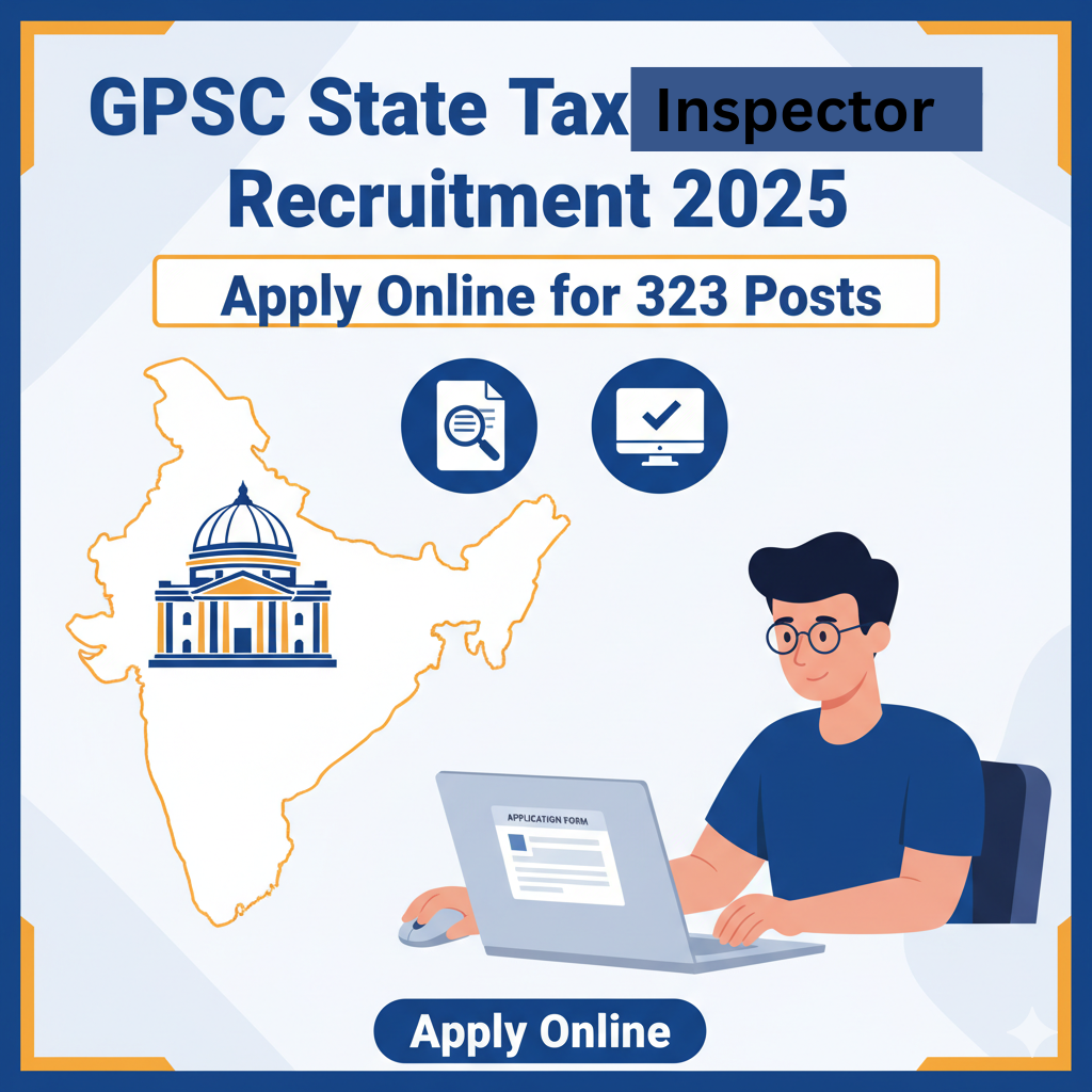 GPSC State Tax Inspector Recruitment 2025 for 323 Posts, Don’t miss the deadline