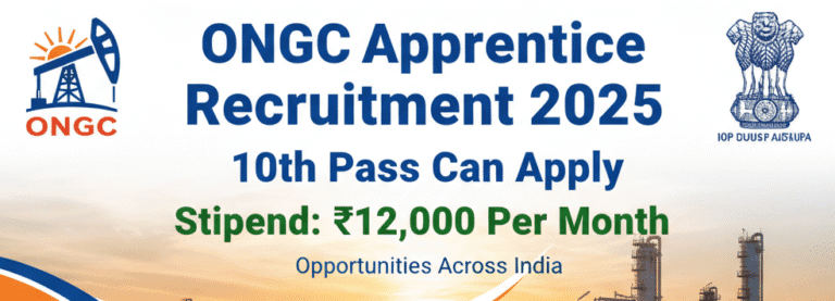 ONGC Apprenticeship 2025 check the last date to apply and stipend details