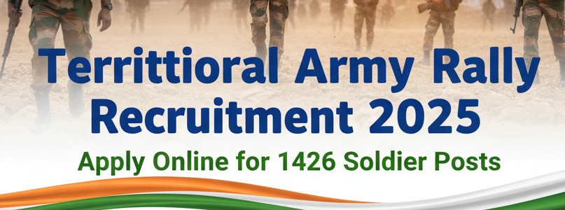 Territorial Army Rally Recruitment 2025 – Apply Online for 1426 Soldier Posts