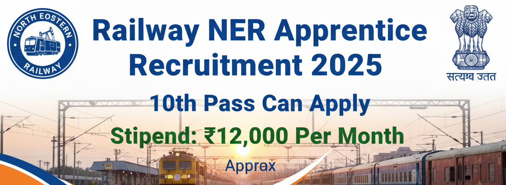 Railway NER Apprentice Recruitment 2025 Apply Online for 1,104 Posts