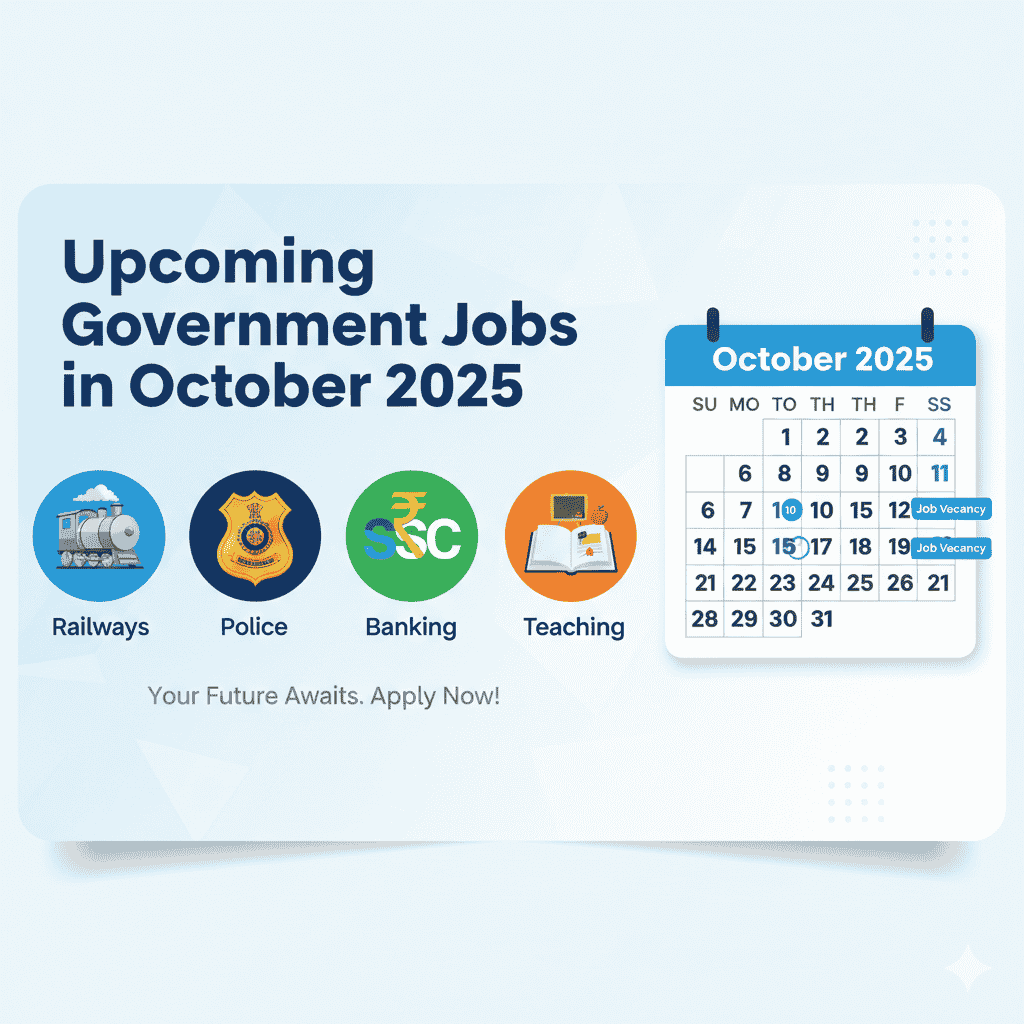Upcoming Government Jobs and update in October 2025 – Exam Calendar & Trends