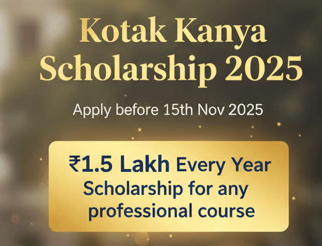 Kotak Kanya Scholarship 2025 Apply before 15th Nov 2025
