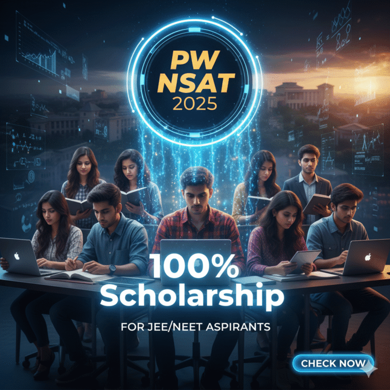PW NSAT Scholarship 2025 now 100% Apply today