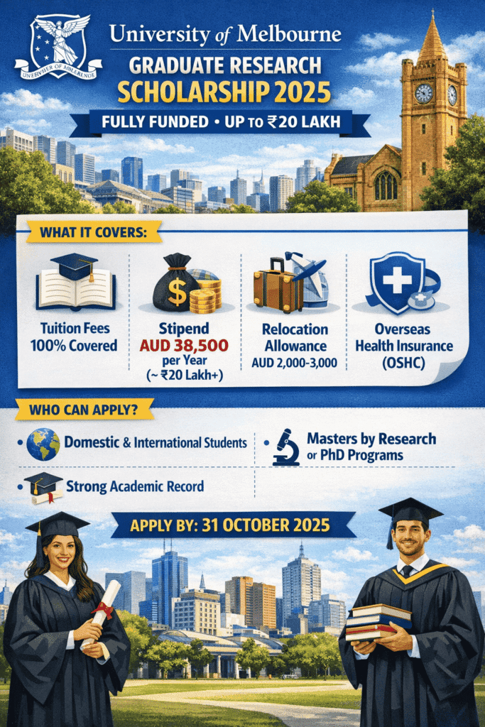 University-of-Melbourne-Graduate-Research-Scholarship-2025-Fully-Funded-Guide-up-to-20-lakh