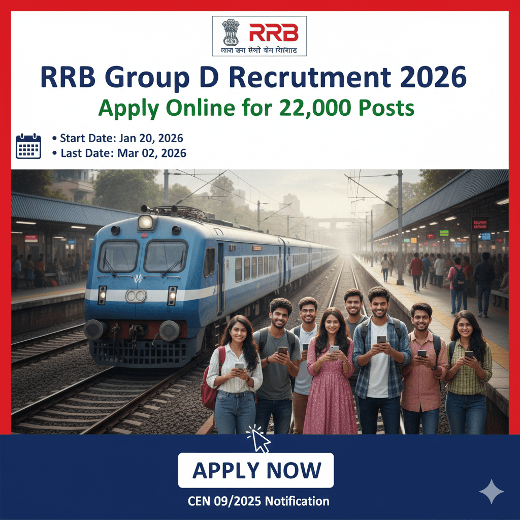 22,000 Posts Railway Vacancy Open before March 2026 Check Now