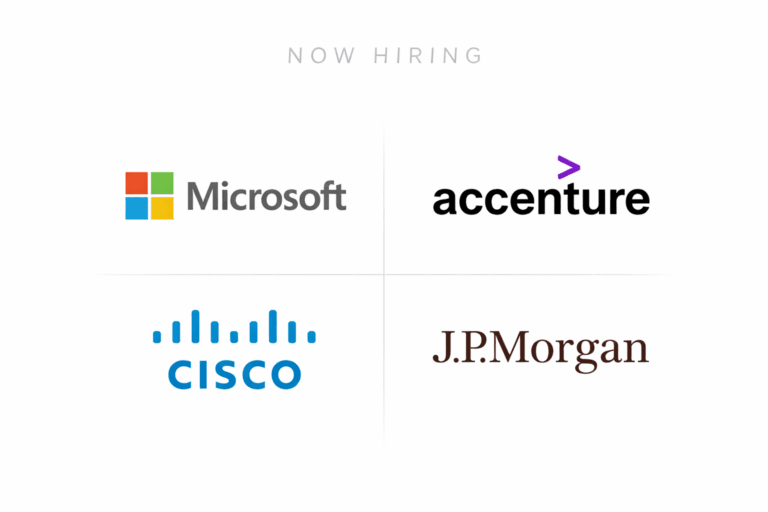 top companies like Microsoft, Accenture, Cisco, JPMorgan are now hiring in India