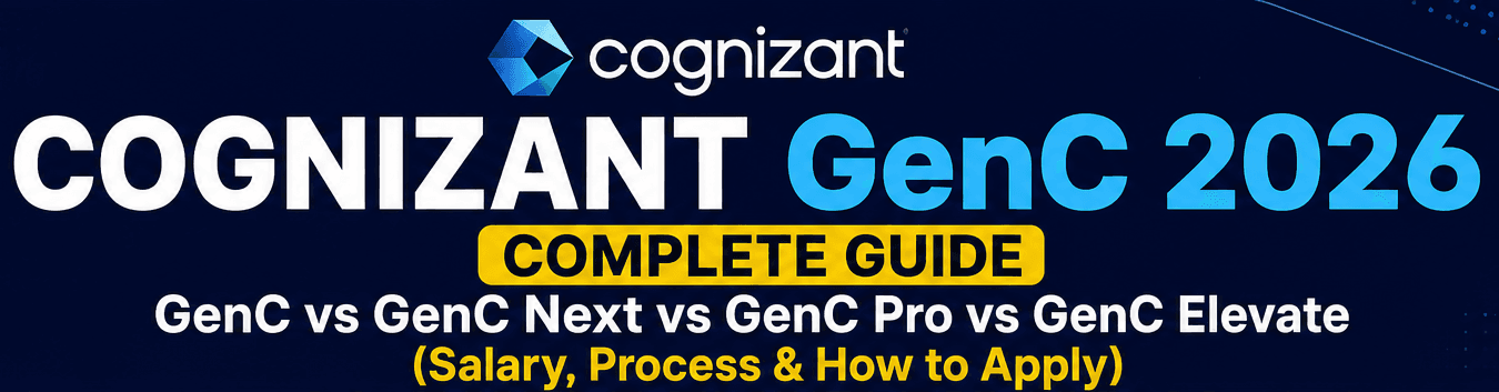 Cognizant GenC 2026 — Complete Guide: GenC vs GenC Next vs GenC Pro vs GenC Elevate (Salary, Process & How to Apply)