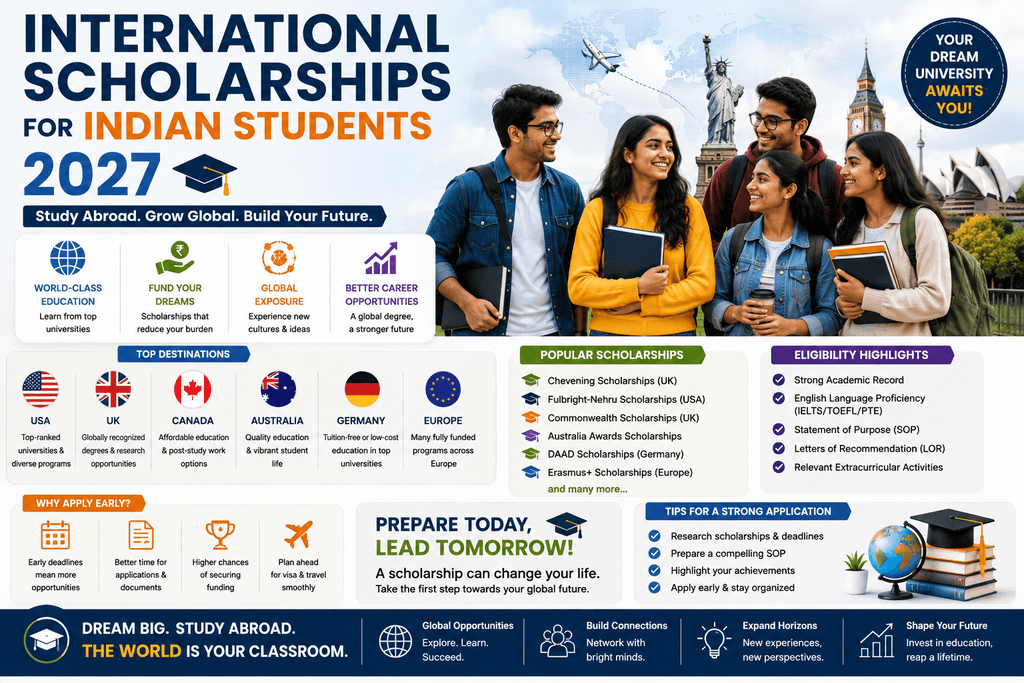 International Scholarships for Indian Students