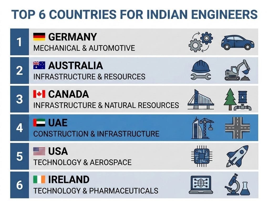 engineering jobs abroad for Indians