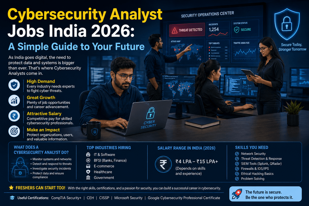 cybersecurity analyst jobs India 2026