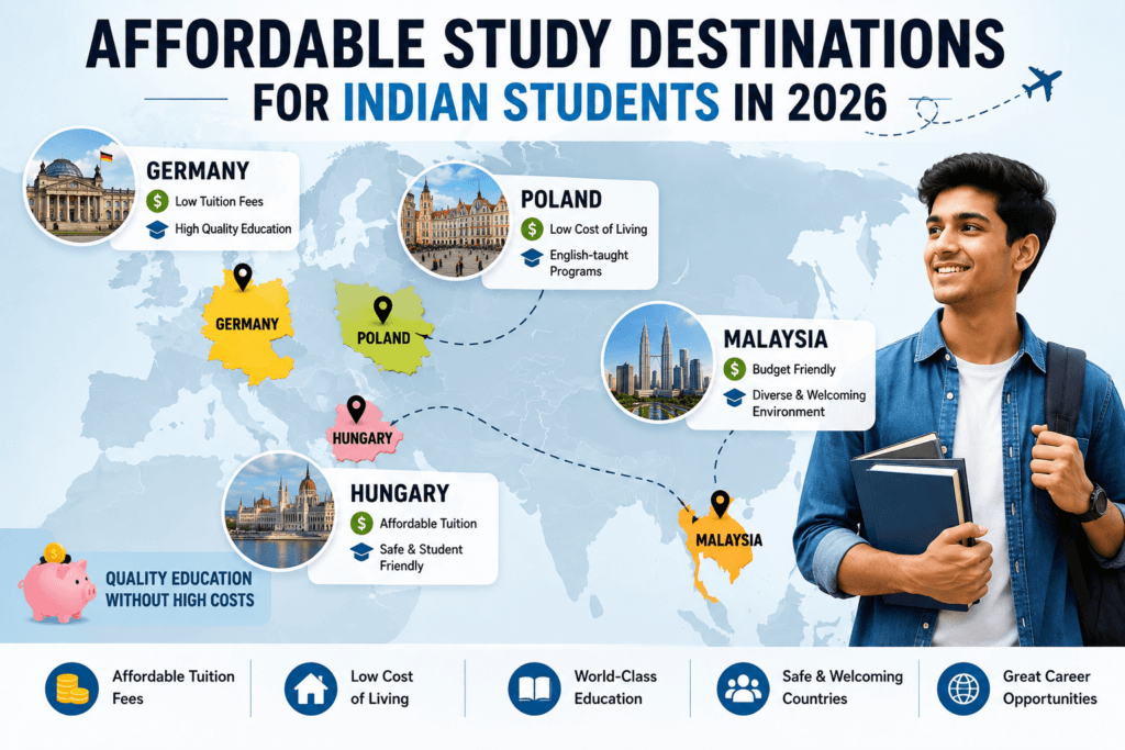 cheapest countries to study abroad for Indian students