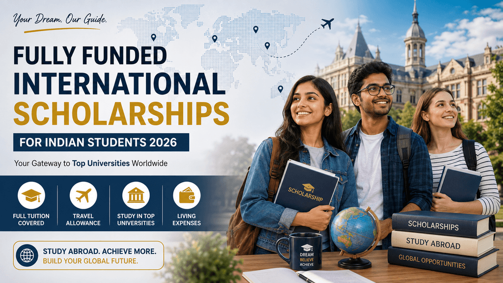 fully funded international scholarships for Indian students 2026