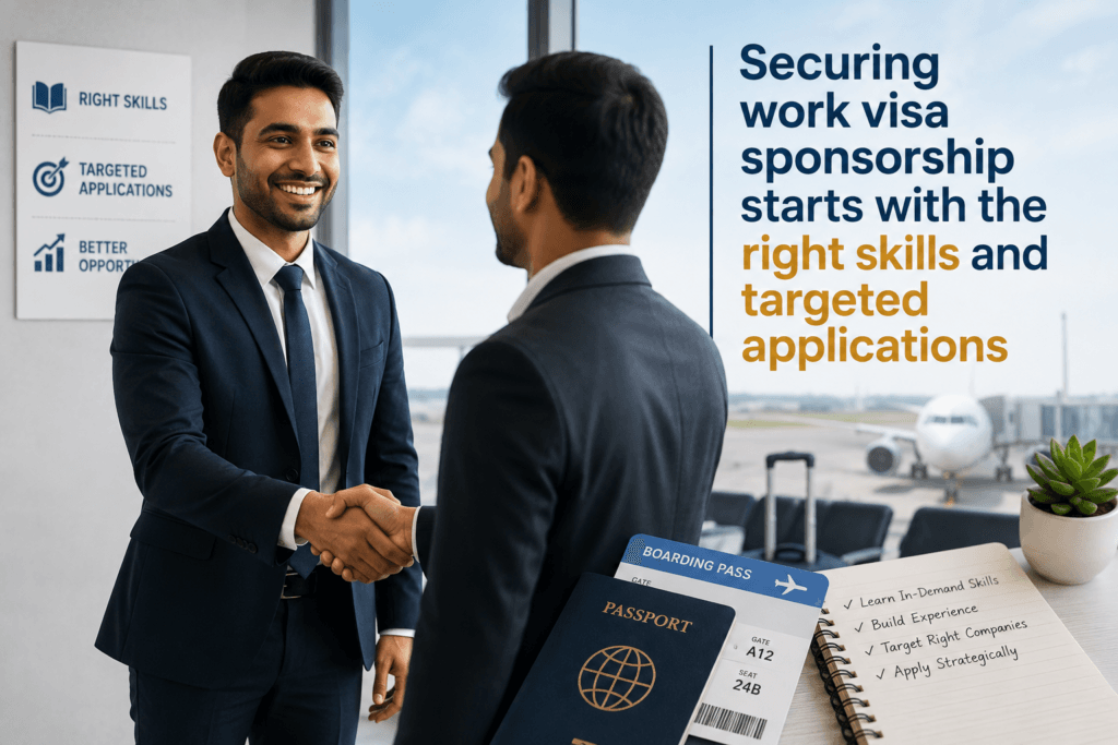 work visa sponsorship jobs abroad for Indian professionals