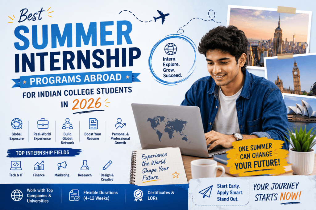 summer internship programs abroad for Indian students