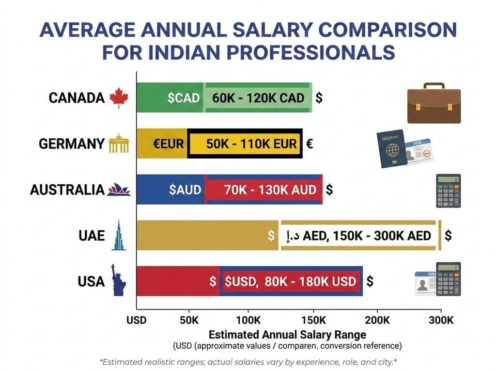 work visa countries for Indians