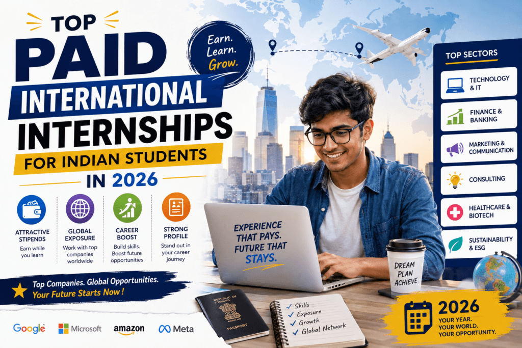 Paid International Internships for Indian Students in 2026
