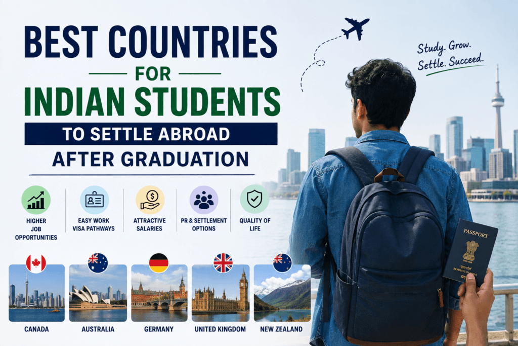 best countries for Indian students to settle abroad after graduation