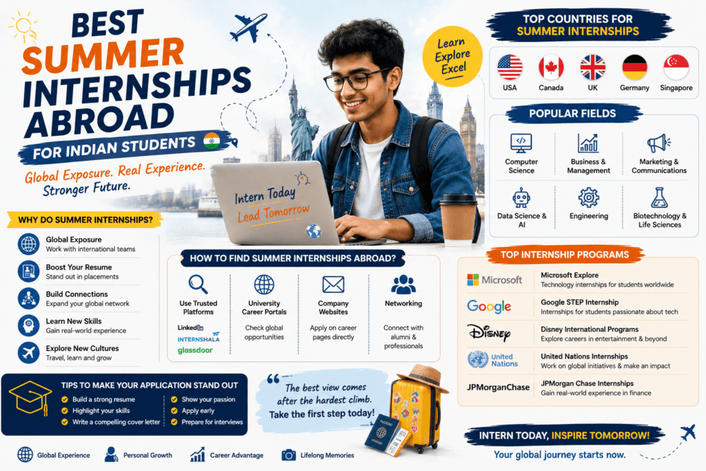 Summer Internship Programs Abroad for Indian Students