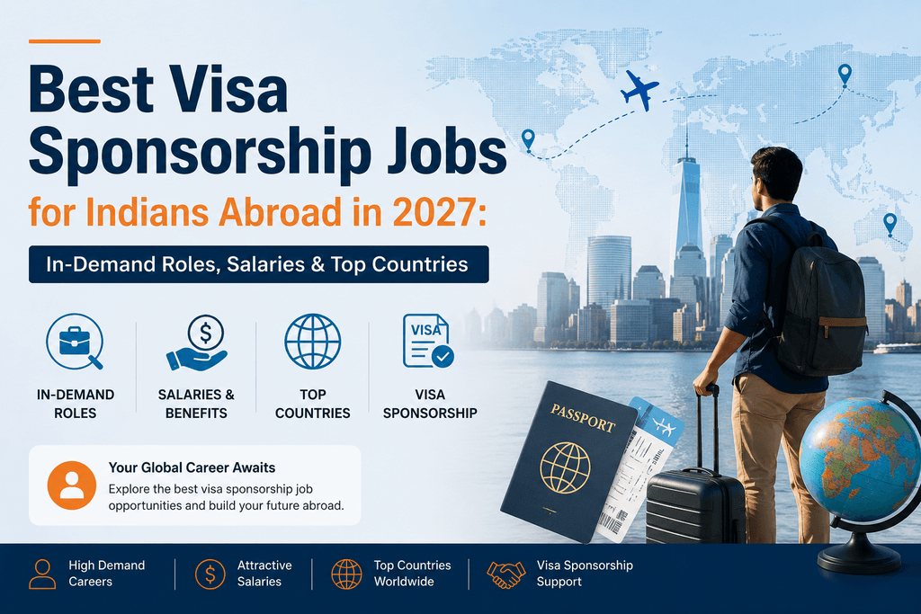 Visa sponsorship jobs for Indians abroad in 2027 with in-demand roles, salaries and top countries