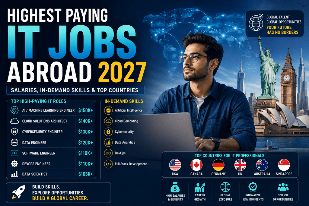 Highest paying IT jobs abroad 2027 with salaries, in-demand skills and top countries