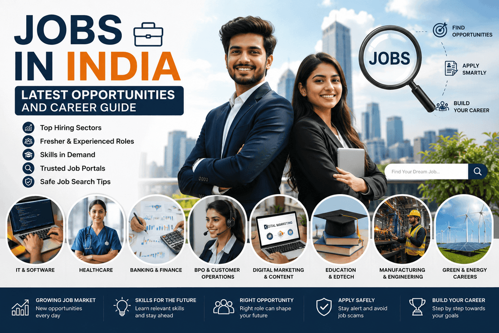 Jobs in India: latest job opportunities, hiring sectors, career skills, and safe job search guide