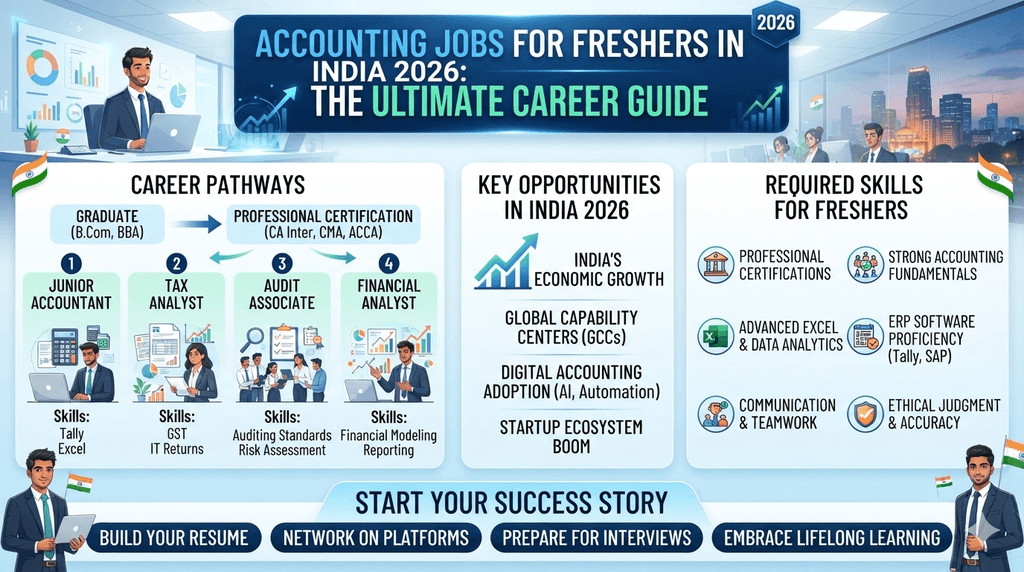 accounting jobs for freshers in India 2026