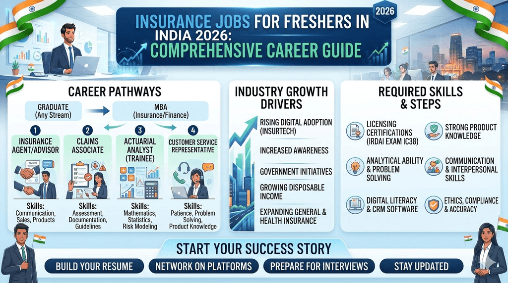 insurance jobs for freshers in India 2026