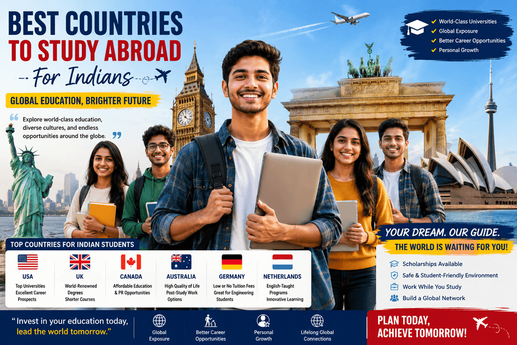 best countries to study abroad for Indian students