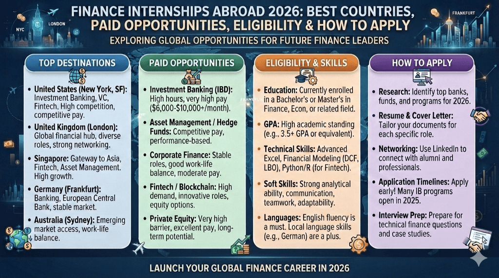 finance internships abroad 2026