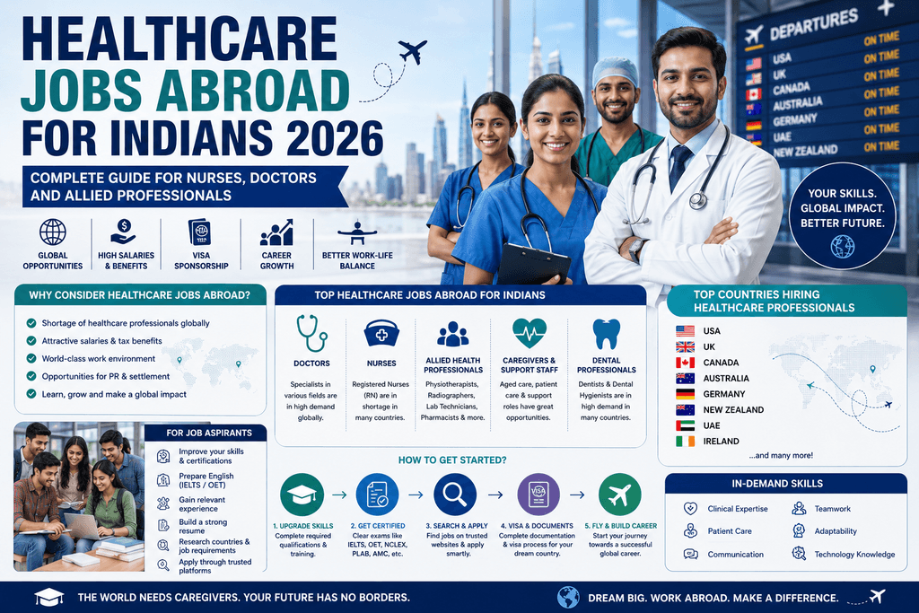healthcare jobs abroad for Indians 2026