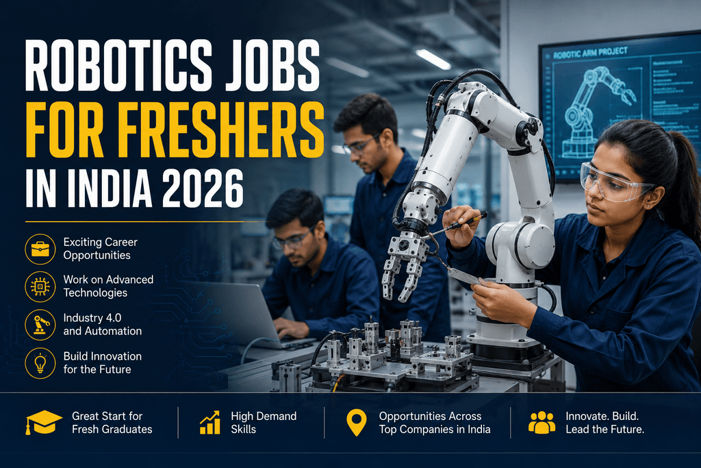 robotics jobs for freshers in India 2026