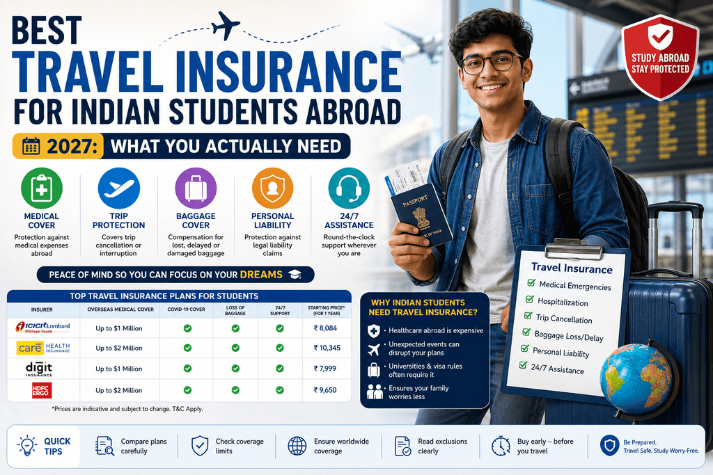 travel insurance for Indian students abroad