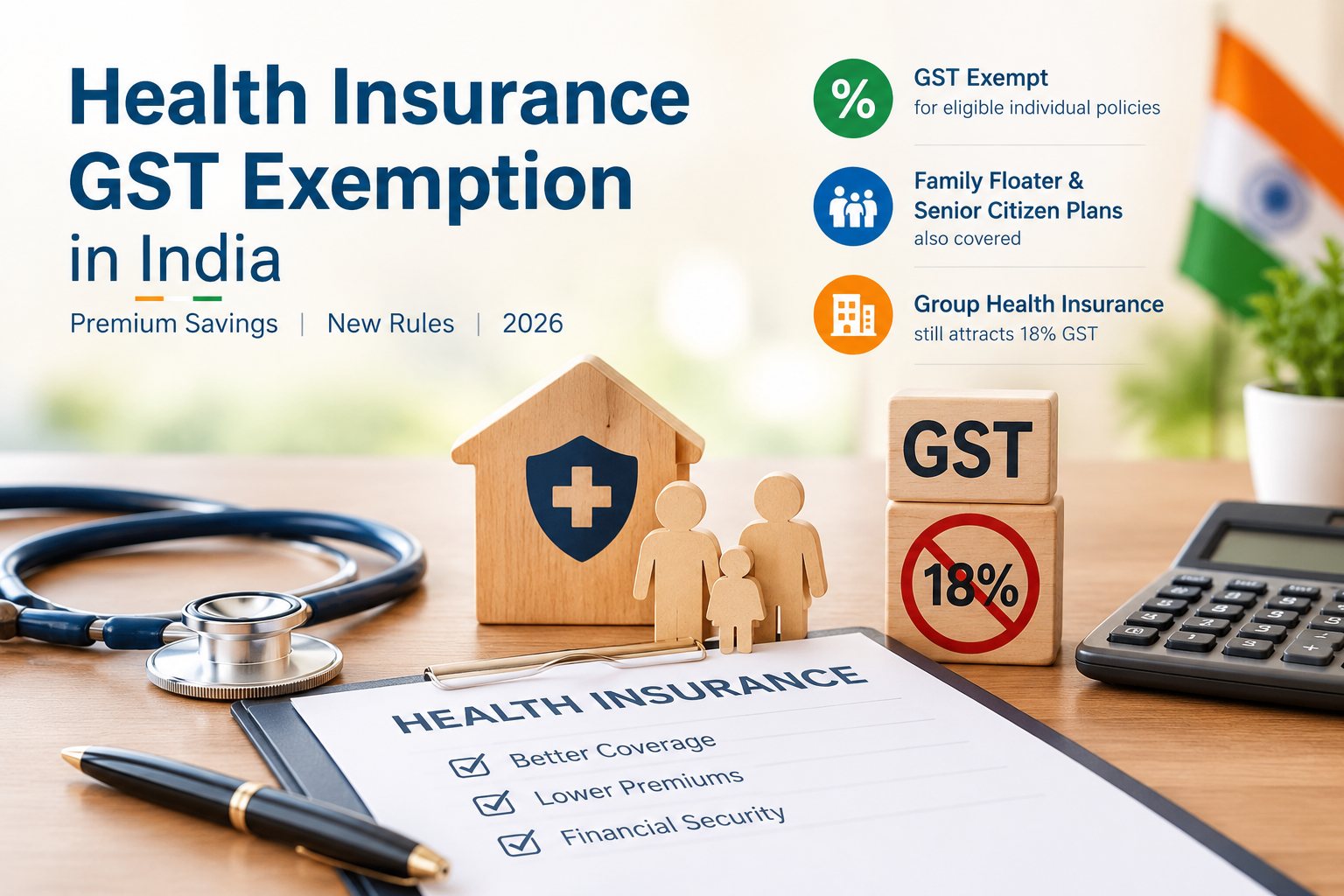 Health Insurance GST Exemption 2026: Premium Savings & Rules