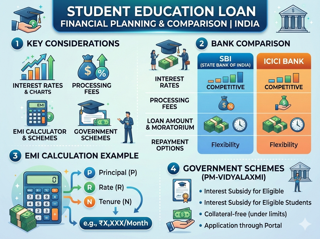 education loan interest rates in India 2026