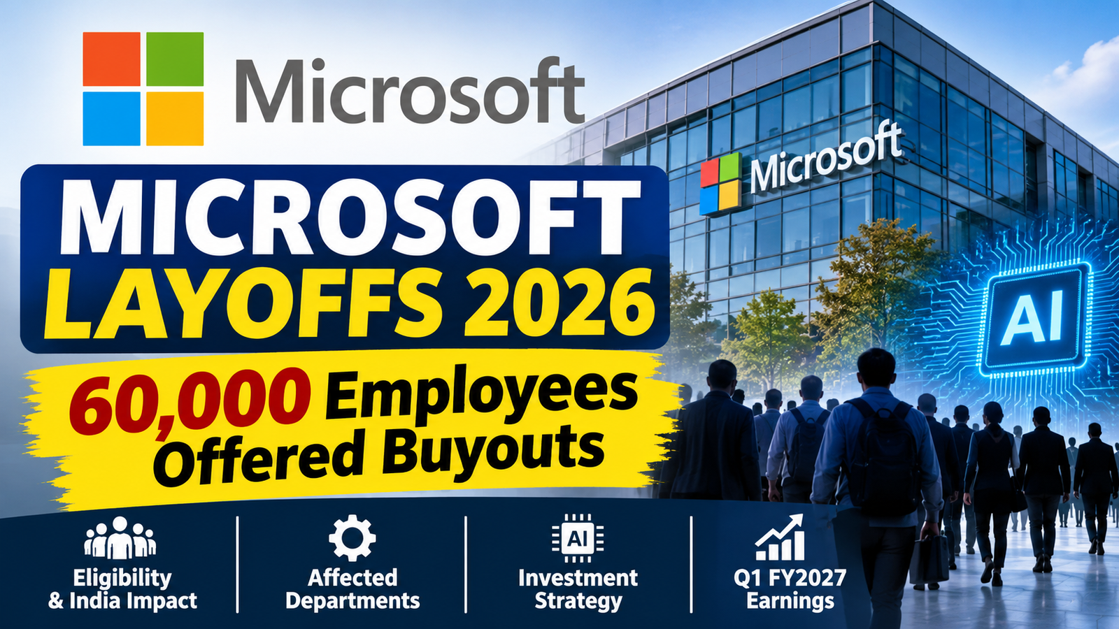 Microsoft Layoffs 2026: 60,000 Employees Offered Buyouts as AI Spending Grows